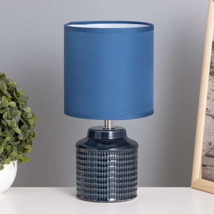 

Лампа настольная "Катрина" 1х40Вт Е14 синий 13х13х25см