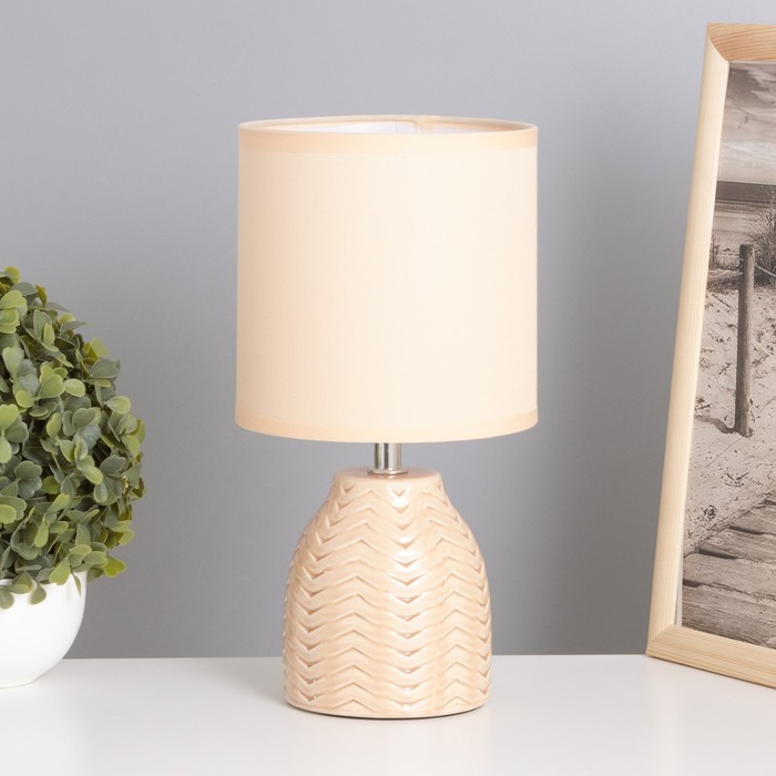 Лампа настольная «Квиллен» 1×40 Вт Е14 бежевый 13×13×25 см - Фото 1