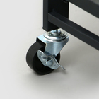 Стеллаж складной на колесах, 2 полки, 71.5×34×55, цвет чёрный матовый - Фото 4