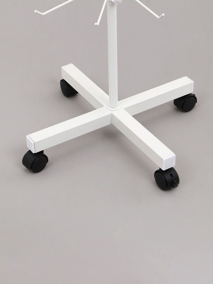 Вертушка, 5 ярусов по 10 крючков, 44×44×165 см, белая