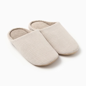 Тапочки женские закрытые LoveLife ECO, размер 36-37, цвет бежевая полоска