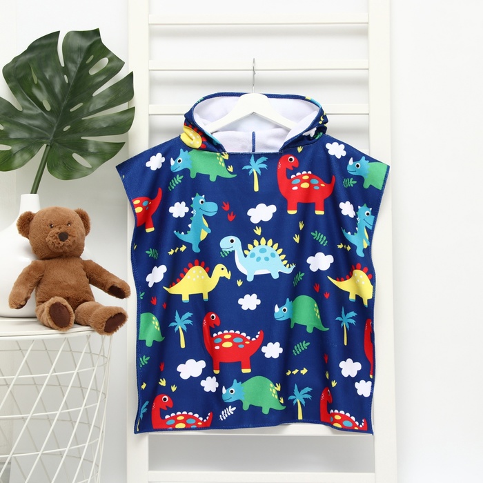 Полотенце - пончо детское LoveLife «Динозавры», 60×120 см - Фото 1