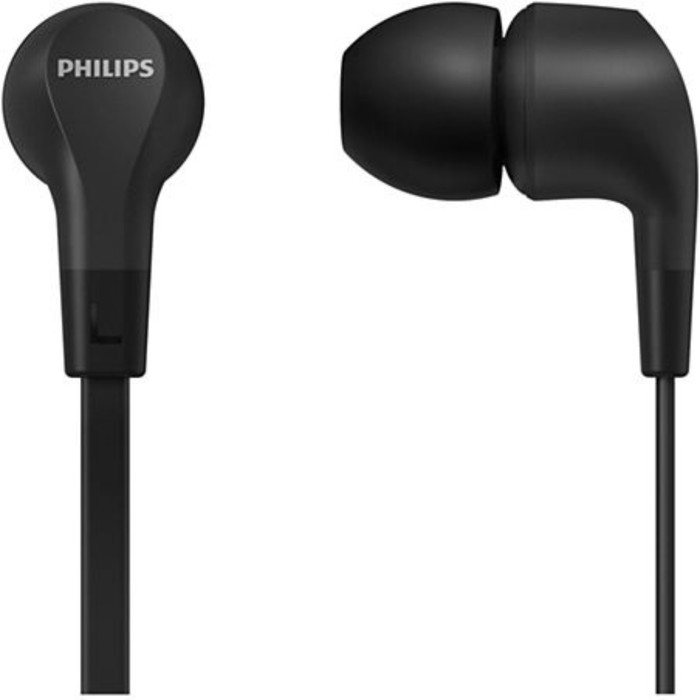 Гарнитура внутриканальные Philips TAE1105BK/00 1.2м черный проводные в ушной раковине - фото 51627993