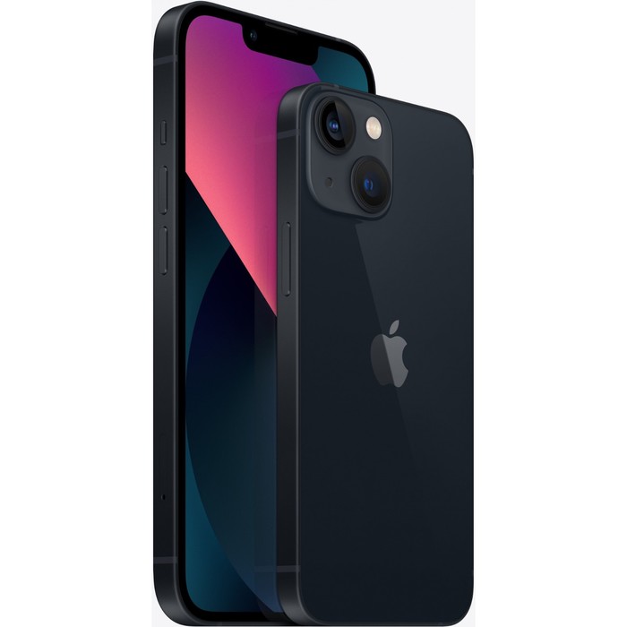 Смартфон Apple A2633 iPhone 13 128Gb 4Gb темная ночь моноблок 3G 4G 1Sim 6.1" 1170x2532 iOS 16 12Mpi - фото 51628252