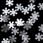 Пайетки для декора «Снежинки», цвет серебристый - Фото 2