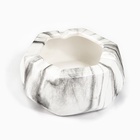 Пепельница для дома «Мрамор», для сигарет и стиков, 13.7×5.5 см, керамика - Фото 2