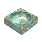 Пепельница для дома «Мрамор», для сигарет и стиков, 12.6×4.1 см, керамика - Фото 2