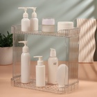 Органайзер для хранения CRISTAL, 2 секции, 28×15×26 см, прозрачный - Фото 3