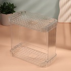 Органайзер для хранения CRISTAL, 2 секции, 28×15×26 см, прозрачный - Фото 4