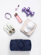 Сумка спортивная TEXTURA, на молнии с подкладкой, длинный ремень, маленький размер, синяя - Фото 2