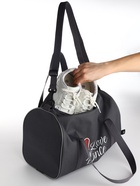 Сумка спортивная TEXTURA, на молнии с подкладкой, длинный ремень, маленький размер, серая - Фото 4