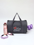 Сумка спортивная TEXTURA, на молнии с подкладкой, длинный ремень, маленький размер, серая - Фото 2