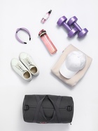 Сумка спортивная TEXTURA, на молнии с подкладкой, длинный ремень, маленький размер, серая - Фото 3