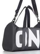 Сумка спортивная на молнии TEXTURA, с подкладкой, длинный ремень, маленький размер, с акцентным принтом, серая - Фото 6