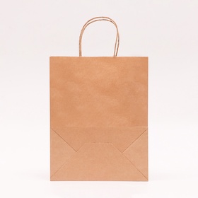 Пакет бумажный подарочный новогодний крафт, «Ёлочная игрушка», красная 22?12?28 см (комплект 3 шт)