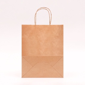 Пакет бумажный подарочный новогодний крафт, «Новогодняя игрушка», золотая 22?12?28 см (комплект 3 шт)