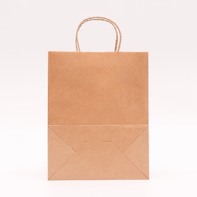 Пакет бумажный подарочный новогодний крафт, «Новогодняя игрушка», синяя 22?12?28 см (комплект 3 шт)