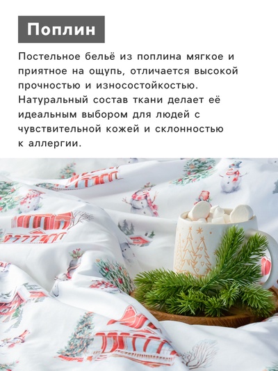 Постельное бельё 2-спальное «Этель» Funny snowman, поплин