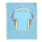 Тетрадь 80л кл на гребне SOUNDMANIA, мел карт гл лам, МИКС - фото 25383866