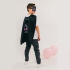 Карнавальный набор «Кубо-мир», плащ, маска, цвет чёрный - Фото 2