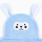 Полотенце - уголок LoveLife «Зайчик», 70×140 см, микрофибра, голубое - Фото 3