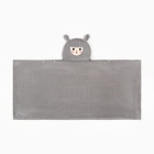 Полотенце - уголок LoveLife «Зайчик», 70×140 см, микрофибра, серое - Фото 2