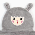 Полотенце - уголок LoveLife «Зайчик», 70×140 см, микрофибра, серое - Фото 3