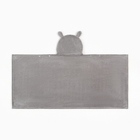Полотенце - уголок LoveLife «Зайчик», 70×140 см, микрофибра, серое - Фото 4