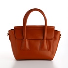 Сумка женская мессенджер на магните, 35×15×23 см, рыжая - Фото 12