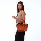 Сумка женская мессенджер на магните, 35×15×23 см, рыжая - Фото 2