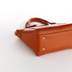 Сумка женская мессенджер на магните, 35×15×23 см, рыжая - Фото 7