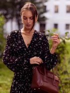 Сумка женская мессенджер на магните, 35×15×23 см, коричневая - Фото 12