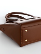 Сумка женская мессенджер на магните, 35×15×23 см, коричневая - Фото 4