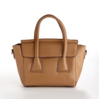 Сумка женская мессенджер на магните, 35×15×23 см, бежевая - Фото 12