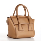 Сумка женская мессенджер на магните, 35×15×23 см, бежевая - Фото 8