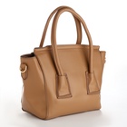 Сумка женская мессенджер на магните, 35×15×23 см, бежевая - Фото 9