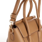 Сумка женская мессенджер на магните, 35×15×23 см, бежевая - Фото 5