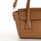 Сумка женская мессенджер на магните, 35×15×23 см, бежевая - Фото 7