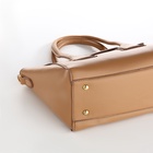 Сумка женская мессенджер на магните, 35×15×23 см, бежевая - Фото 6