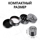 Измельчитель для табака, гриндер «Череп», на магните, 3.8×4.9 см - фото 27435519