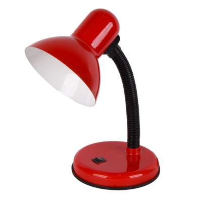 Настольная лампа «Светогор» 208, E27, 40Вт, 12х12х30 см, 6 кв.м, цвет красный