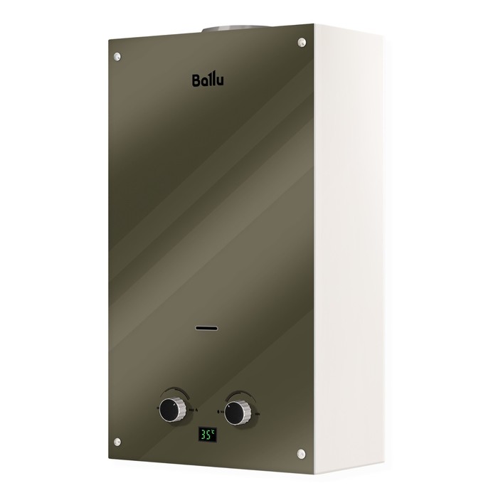 Колонка газовая Ballu GWH 10 Fiery Glass Mirror, 20 кВт, настенная, белая - Фото 1