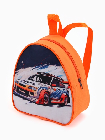 Рюкзак детский «Выбражулька», на молнии, размер 21×9×23 см, оранжевый/белый