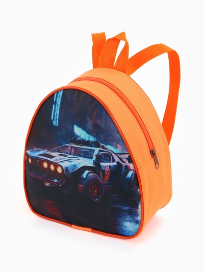Рюкзак детский «Выбражулька», на молнии, размер 21×9×23 см, оранжевый/голубой