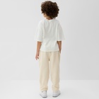 Брюки флисовые детские MINAKU: Fleece Soft, бежевые, рост 128 см - Фото 3