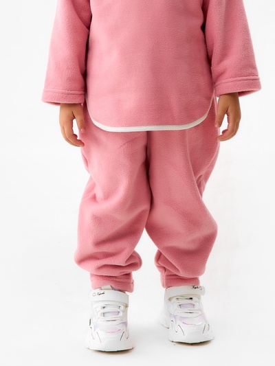 Брюки флисовые детские MINAKU: Fleece Soft, розовые, рост 110 см