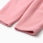 Брюки флисовые детские MINAKU: Fleece Soft, розовые, рост 110 см 10460808 - фото 12806280