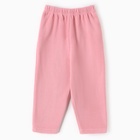 Брюки флисовые детские MINAKU: Fleece Soft, розовые, рост 110 см 10460808 - фото 12806281