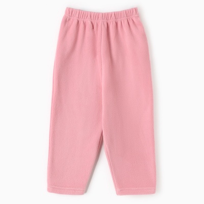 Брюки флисовые детские MINAKU: Fleece Soft, розовые, рост 122 см