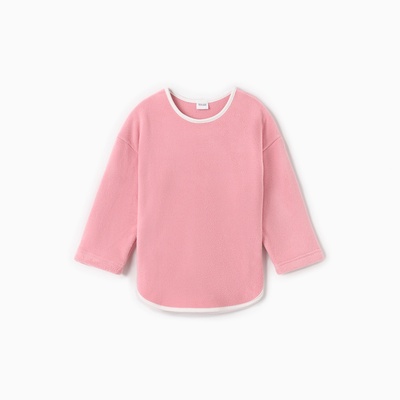 Свитшот флисовый детский MINAKU: Fleece Soft, розовые, рост 110 см